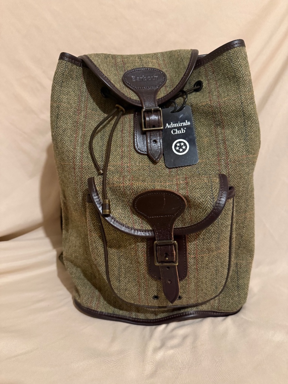 Vintage Barbour Tweed Napsack